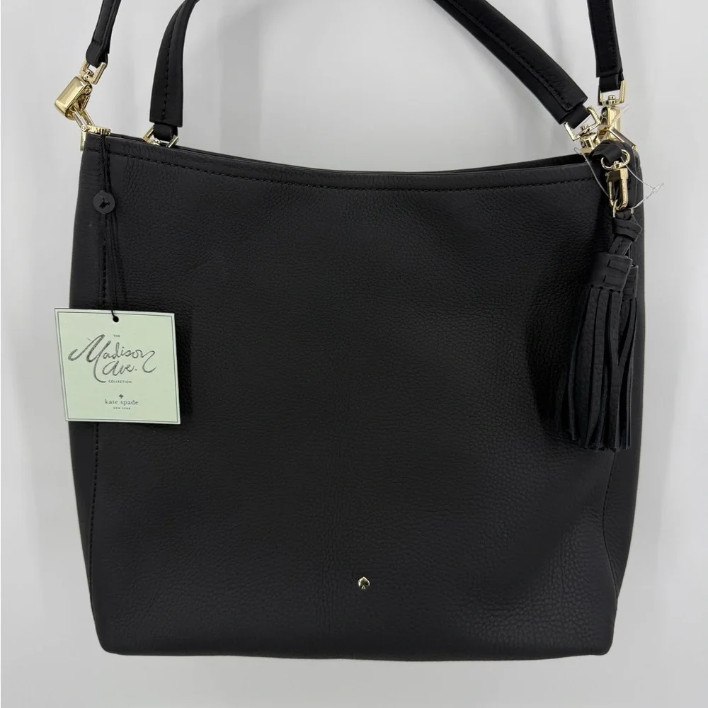 Kate Spade New York x The Madison Ave. Collection NWT Tote Black Leather
